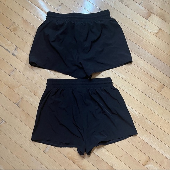 Kona Sol Lot Of 2 Womens Sz L High Waisted Swim Shorts Drawstring Pockets Black - Picture 5 of 9